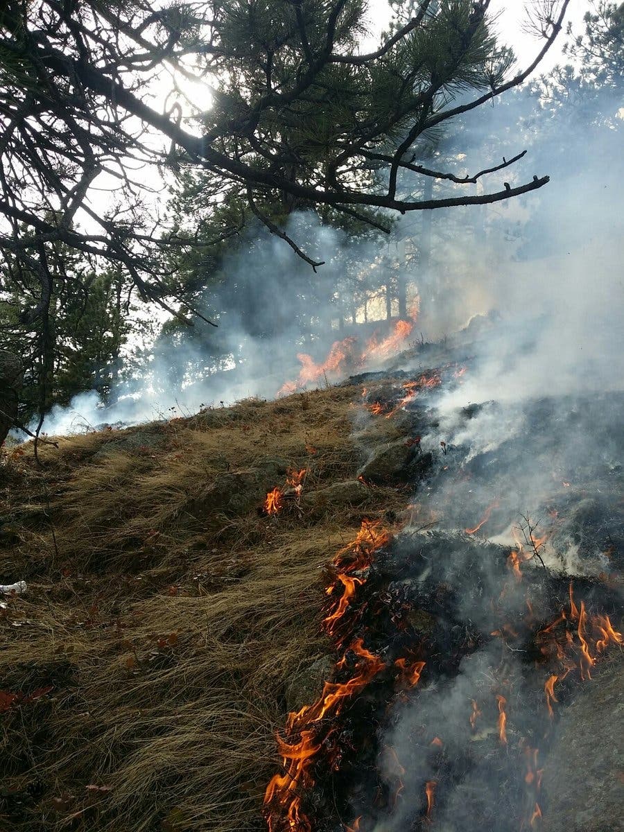 Fire in Gregory Canyon on Boulder Open Space Mar. 14 via Boulder Fire & Rescue