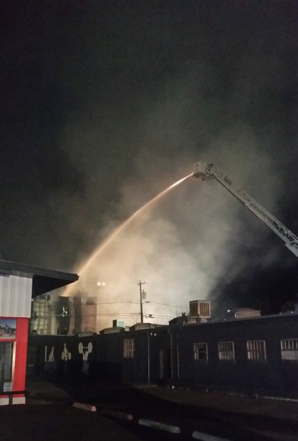 Construction site fire at 1930 Grove Street, Courtesy Denver Fire Dept.