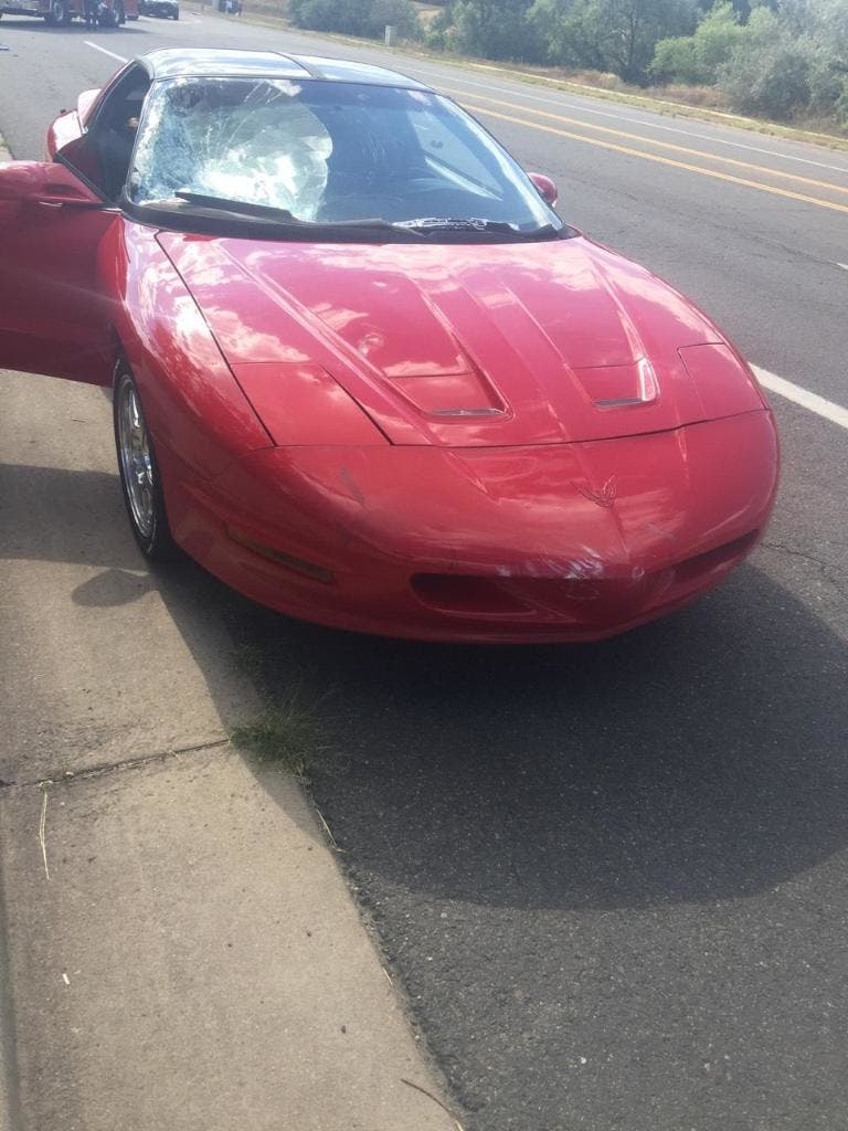 Accident on Cole Mine Avenue (provided photo)