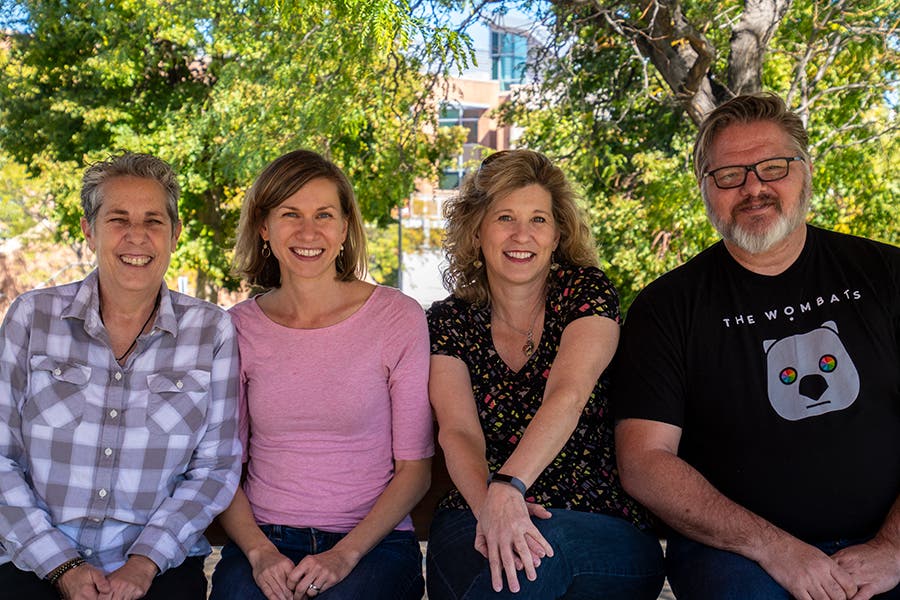 Elyse Marsh, Amy Braziller, Sandra McRae Sajbel, and Paul Gallagher