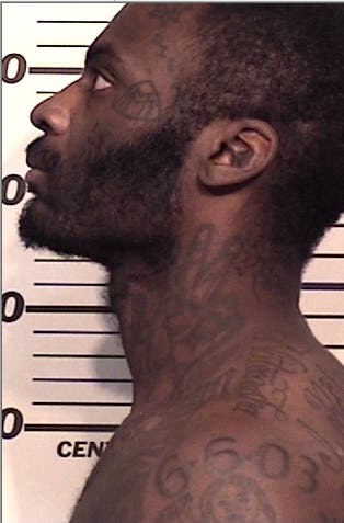 Jerome Lucas has distinctive tattoos, Denver police said. Jerome Lucas has distinctive tattoos, Denver police said.