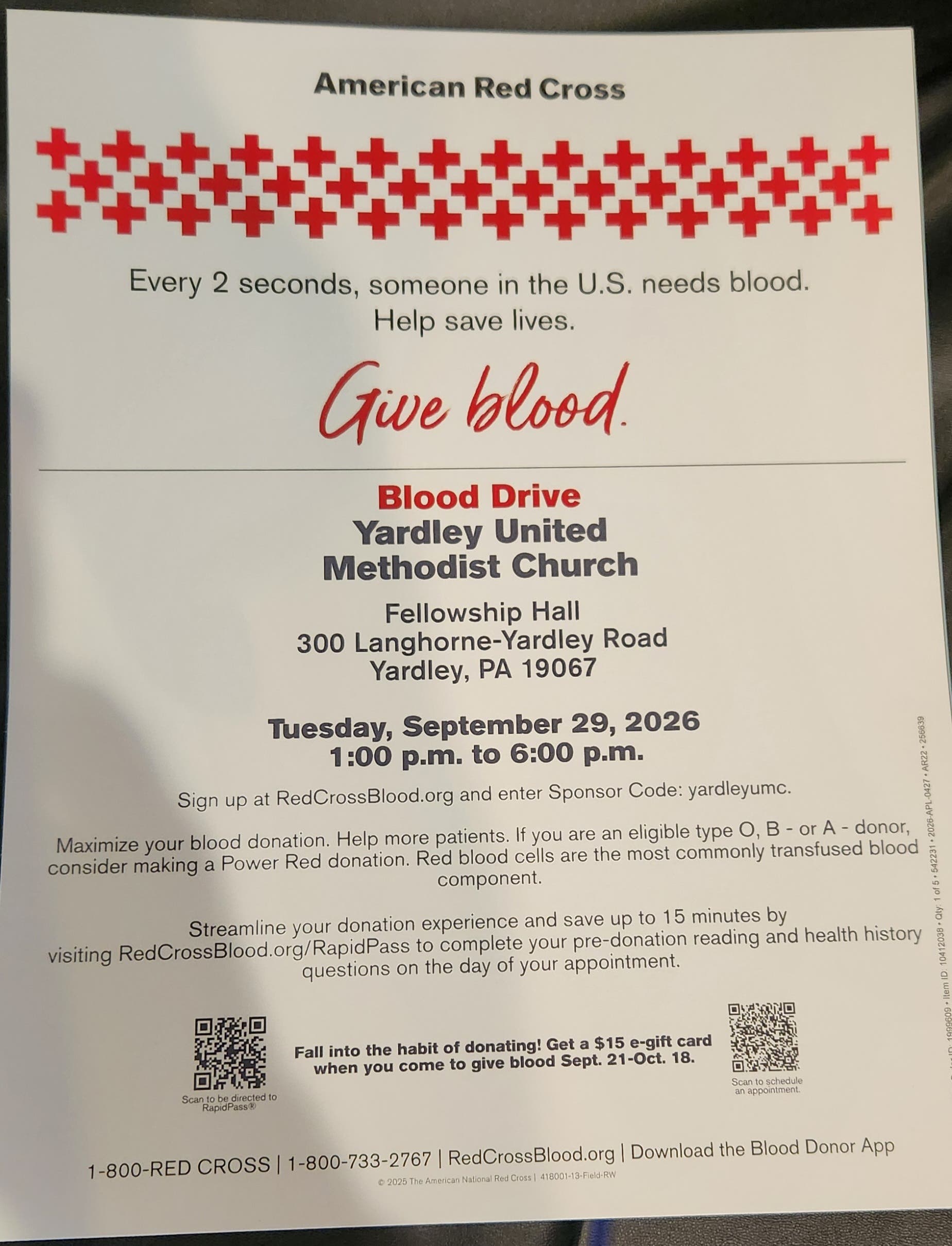 American Red Cross Blood Drive