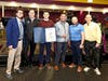 State Rep. MJ Shannon (left) and Orange Chamber of Commerce Executive Director, Barry Lee Cohen (far right) present Planet Fitness - Ignite Fitness Holdings' CEO Ryan Berk, COO Joe Pepe, Regional Manager AJ Marshall, and Senior VP Mike Shapiro.