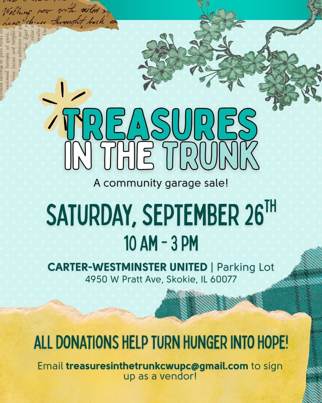Skokie Church Flea Market, 18+ sellers,