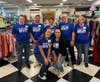 Volunteers sorted and organized items for Abby's House, which provides safe housing and critical services for women and children. Lisa Govoni, Kim Keating, Laura Keeler, Cathy Lefebvre, Diane Longobardi, Tammy Roscoe, Linda Rothera and Jonathan Sigel