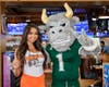 USF mascot Rocky visits the North Tampa Hooter to promote USF Football's partnership with Hooters. 