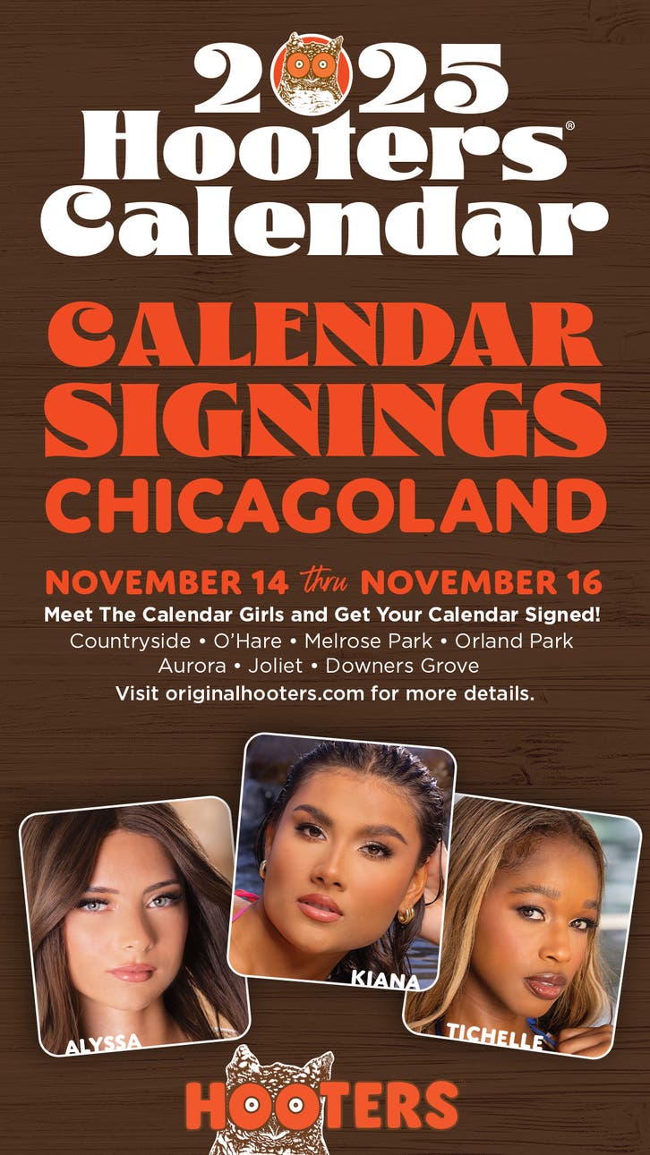 Nov 14 | Get Your 2025 Hooters Calendars Signed November 14 to 16 in ...