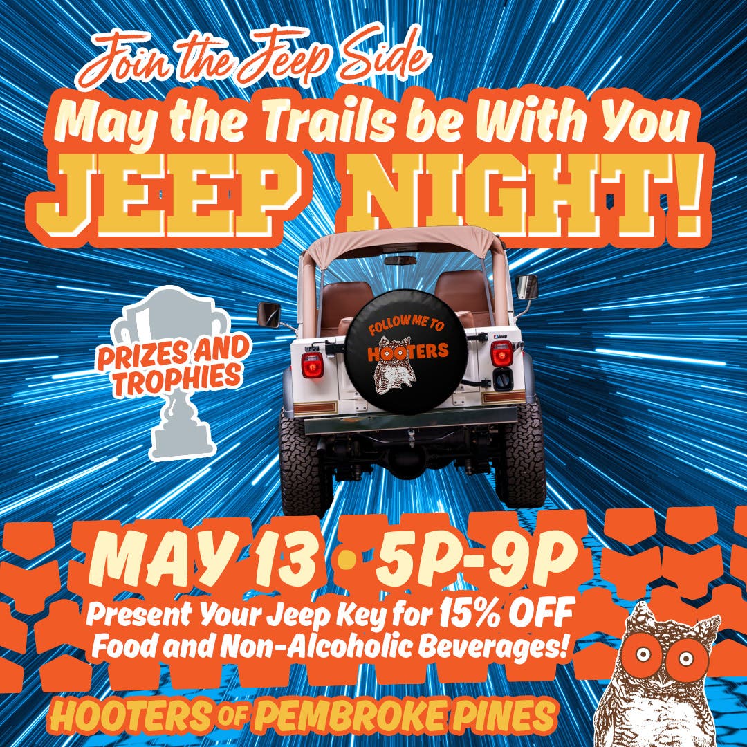 May the Trails be with you at Pembroke Pines Hooters Jeep Night