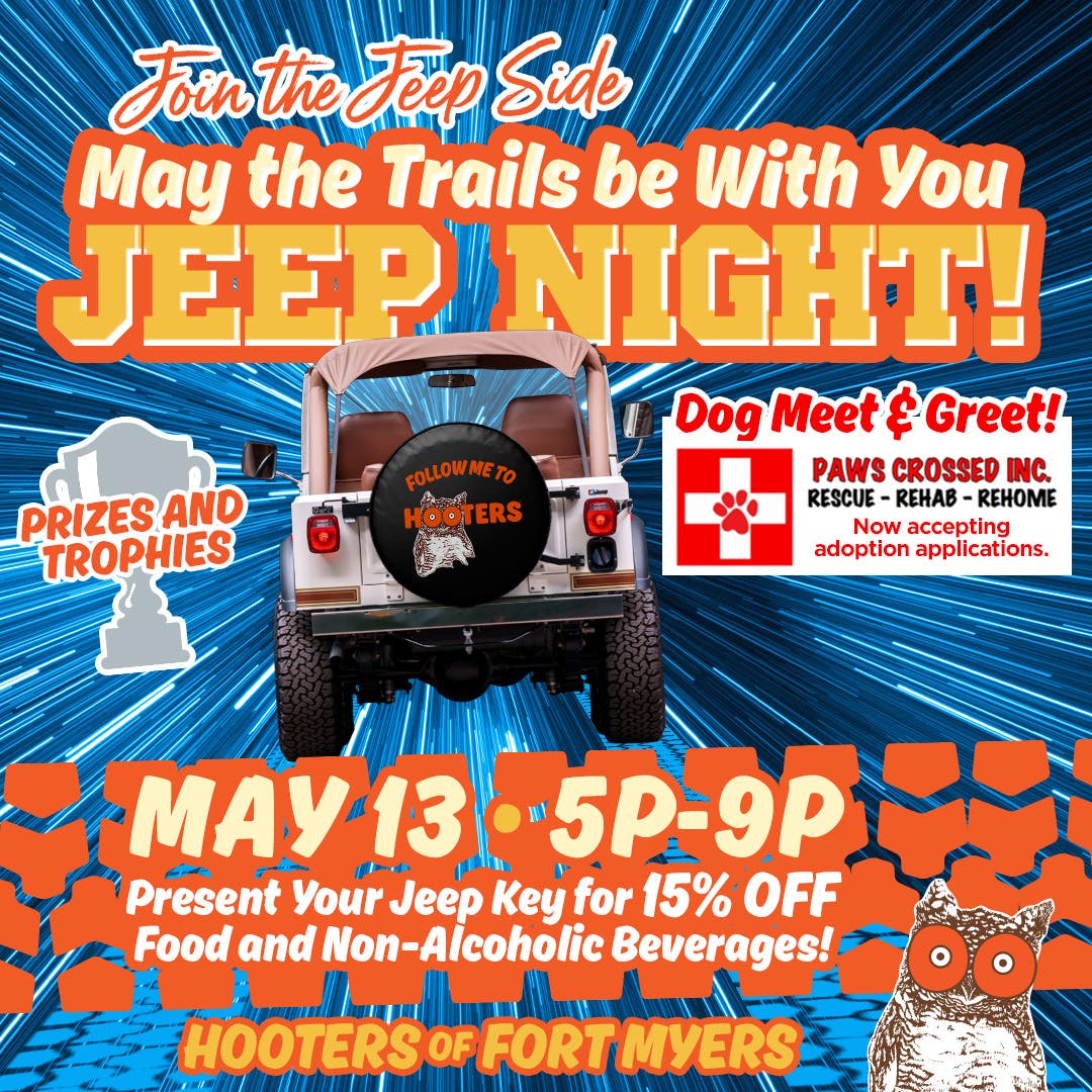  May the Trails be with you at Fort Myers Hooters Jeep Night 