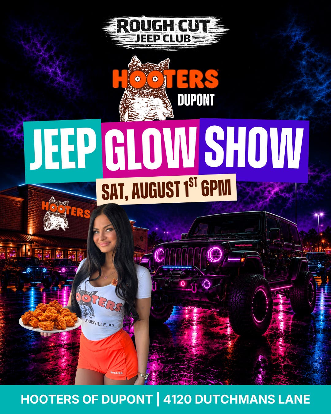 Jeep Glow Show at Hooters Dupont