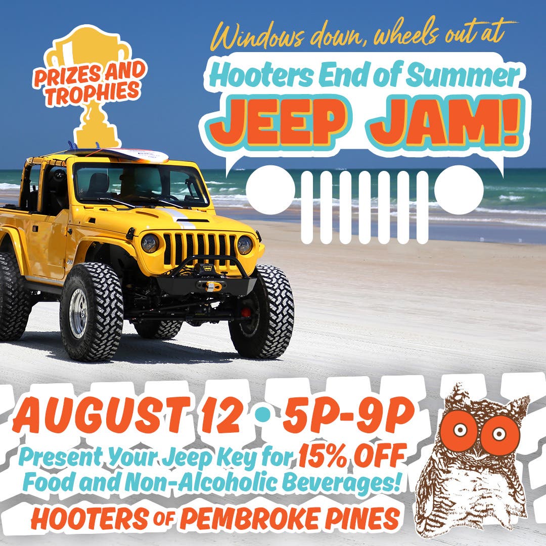 End of Summer Jeep Jam at Hooters of Pembroke Pines