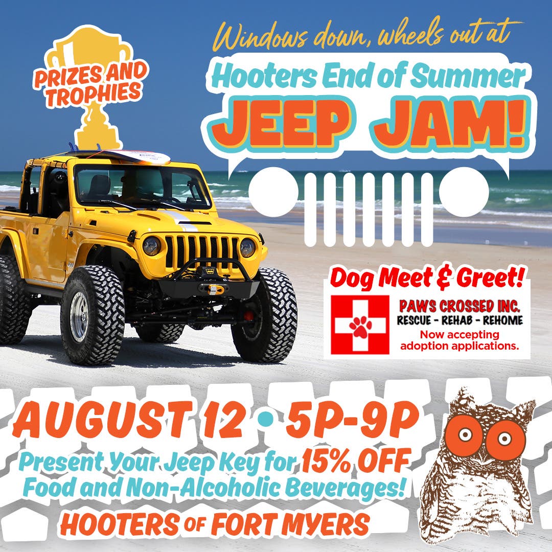End of Summer Jeep Jam at Hooters of Fort Myers 