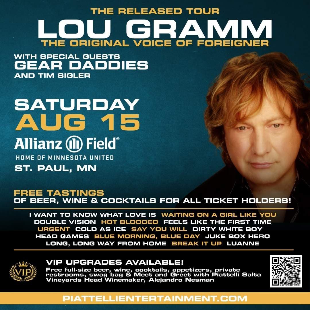 Lou Gramm With Special Guests Gear Daddies and Tim Sigler Live in Concert
