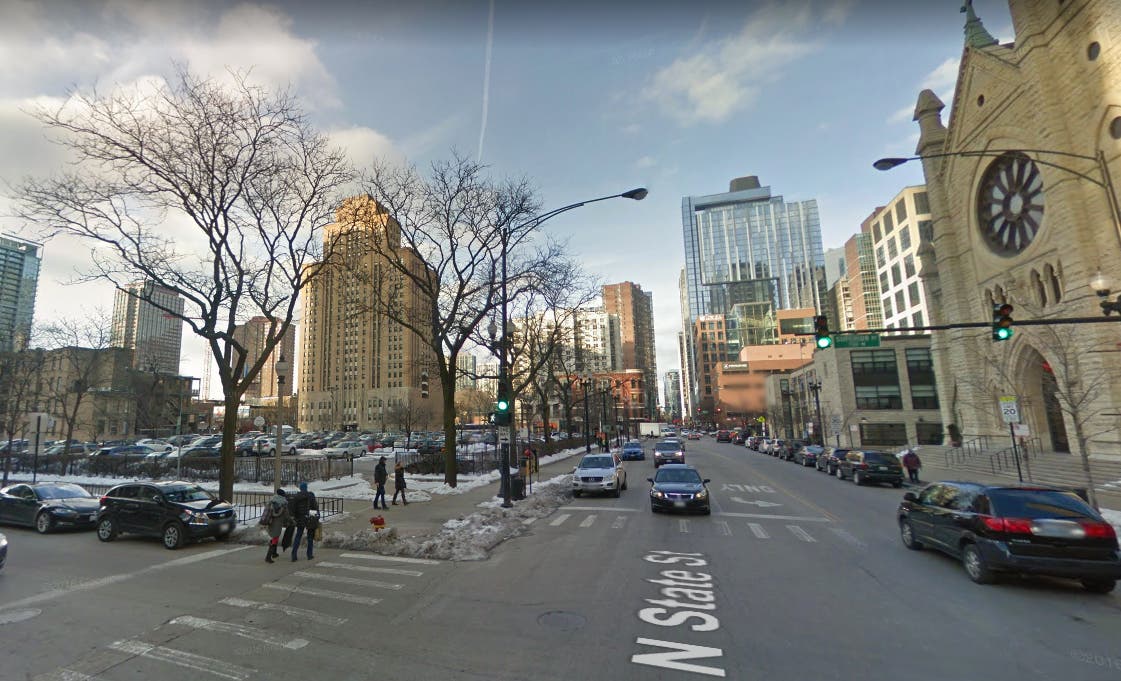 The site of the proposed One Chicago Square development