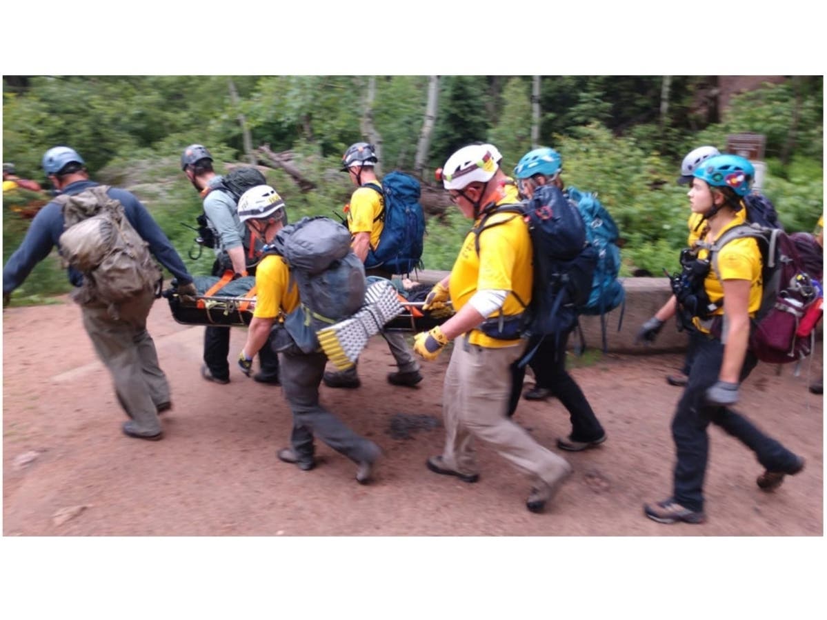 Eight people were injured by a lightning strike Sunday at Devil's Head Lookout in Colorado.