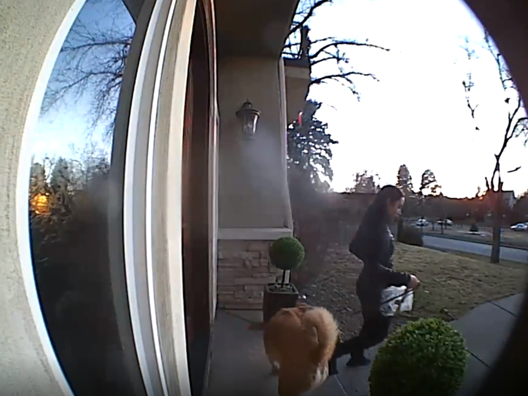 A neighbor shared a happy holiday story of a woman who did a good deed.
