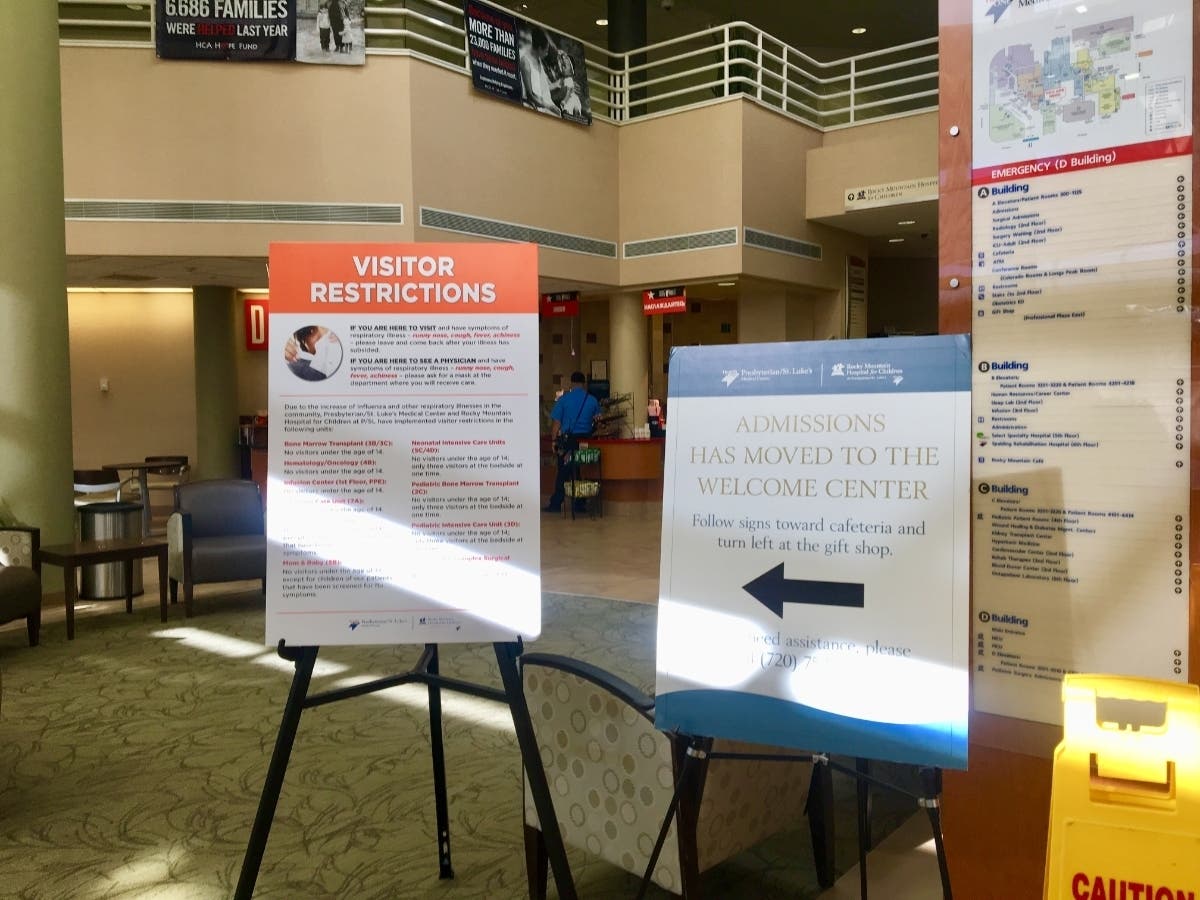 Presbyterian Saint Luke's Medical Center and other Colorado hospitals are taking extra precautions and screening every visitor for COVID-19 symptoms.