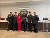 Congresswoman Marie Newman with Fire Chief Michael Schofield and Battalion Chiefs Command Staff Aug. 30, 2021
