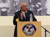 In an emotional speech, former Orland Fire Chief Robert M. Buhs expressed his gratitude to attendees at the dedication of the Robert M. Buhs Education & Leadership Development Center, 10728 W. 163rd Place, Orland Park. 