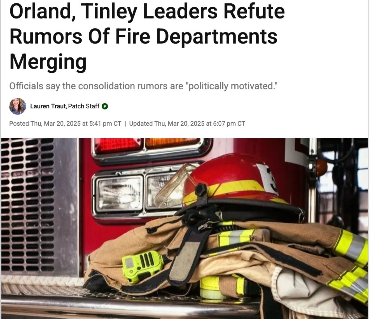 Patch News Story on "Merger" based on inaccurate information published on March 21, 2025