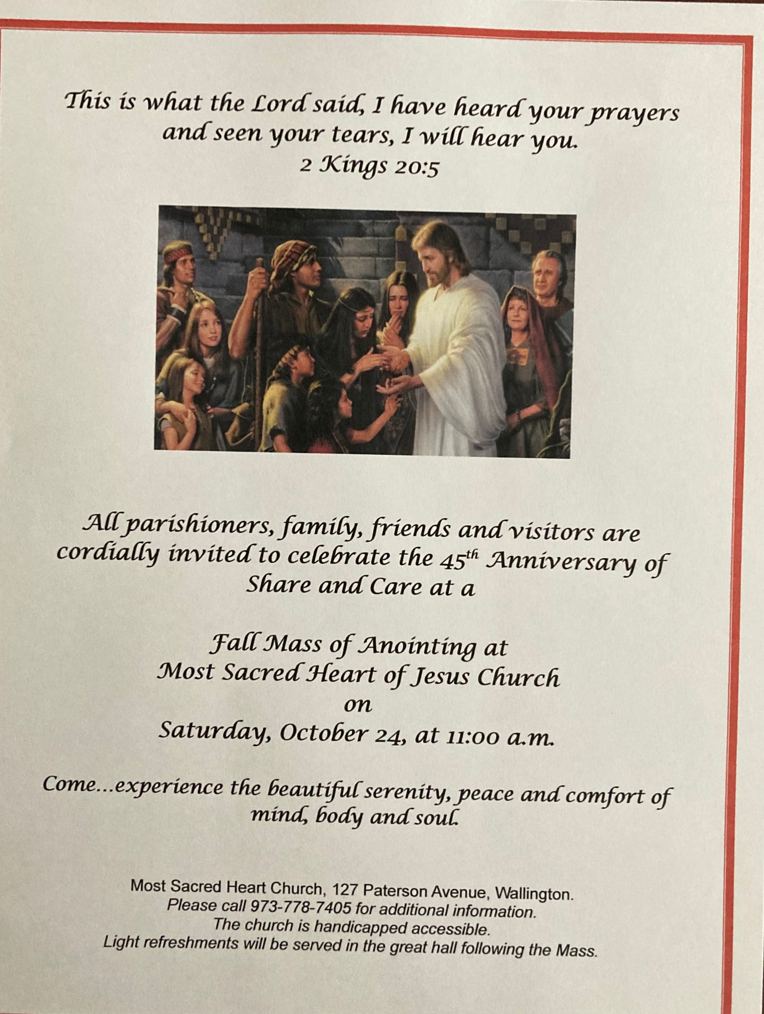 MSH Share and Care Fall Mass of Anointing