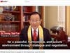 Dr. Hong, Tao-Tze, president of FOWPAL, delivers welcome remarks, highlighting the importance of conscience in achieving the objectives of the UN Charter during FOWPAL’s virtual observance of the UN Charter Day.