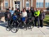 Y.A.L.E. students with Chief Robert Kempf; Mayor Susan Shin Angulo; Y.A.L.E. director Chris Sarandoulias; Councilwoman Michele Berman Golkow; Lt. Andrew Spell, CHPD; Rich Tustin, Erlton Bike Shop; Officer Kevin Crain, CHPD; former mayor Susan Bass Levin.