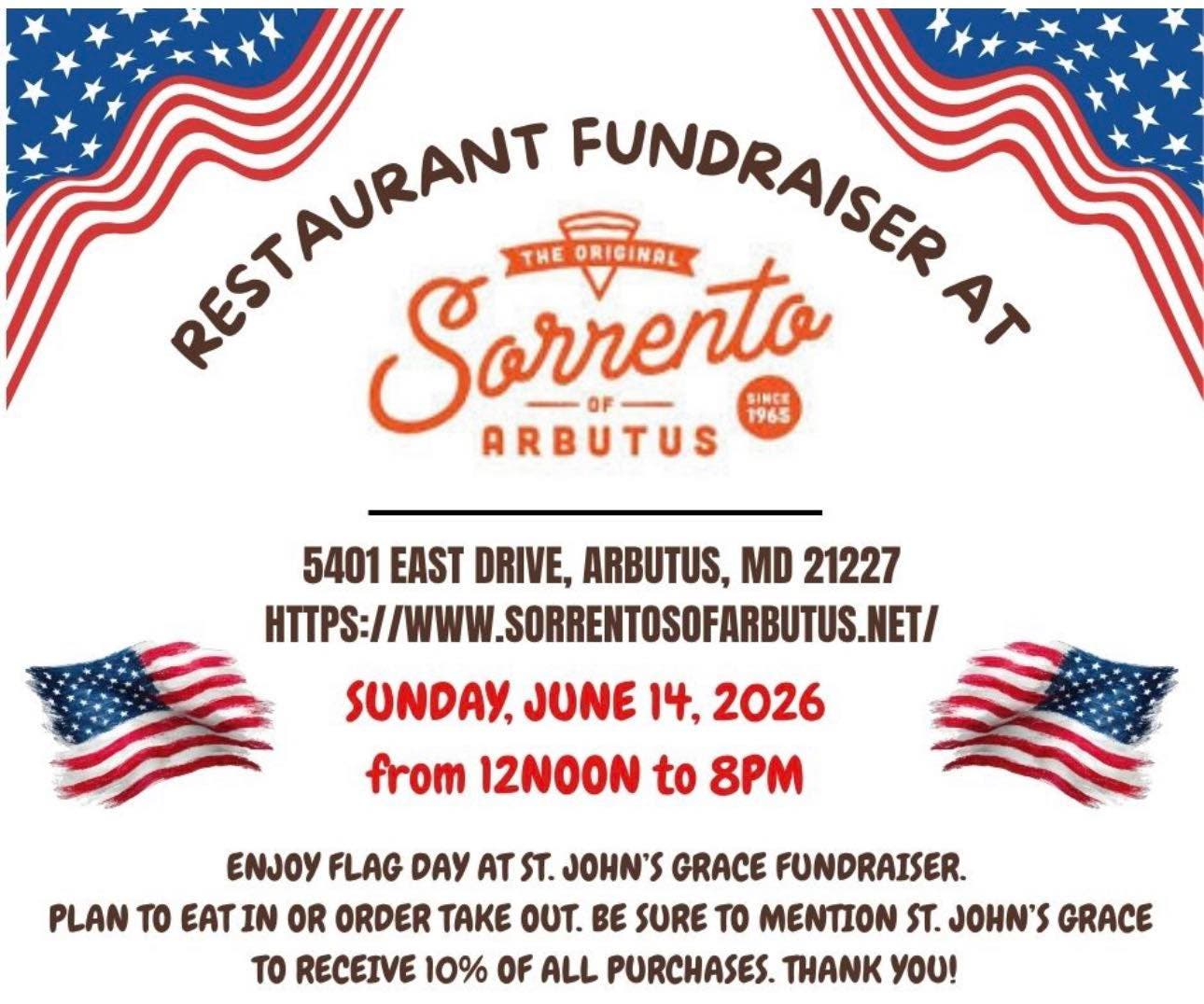 St. John's Grace Restaurant Fundraiser