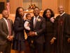 From L to R: Weldon T. Bodrick; Dr. Devon Cromartie-Bodrick; Willie Bodrick, III; Rev. Willie Bodrick, II; Anna Bodrick and Rev. Willie Bodrick at the Pastoral Installation Service for Rev. Bodrick, II at the historic TBC on Sunday, September 26, 2021 