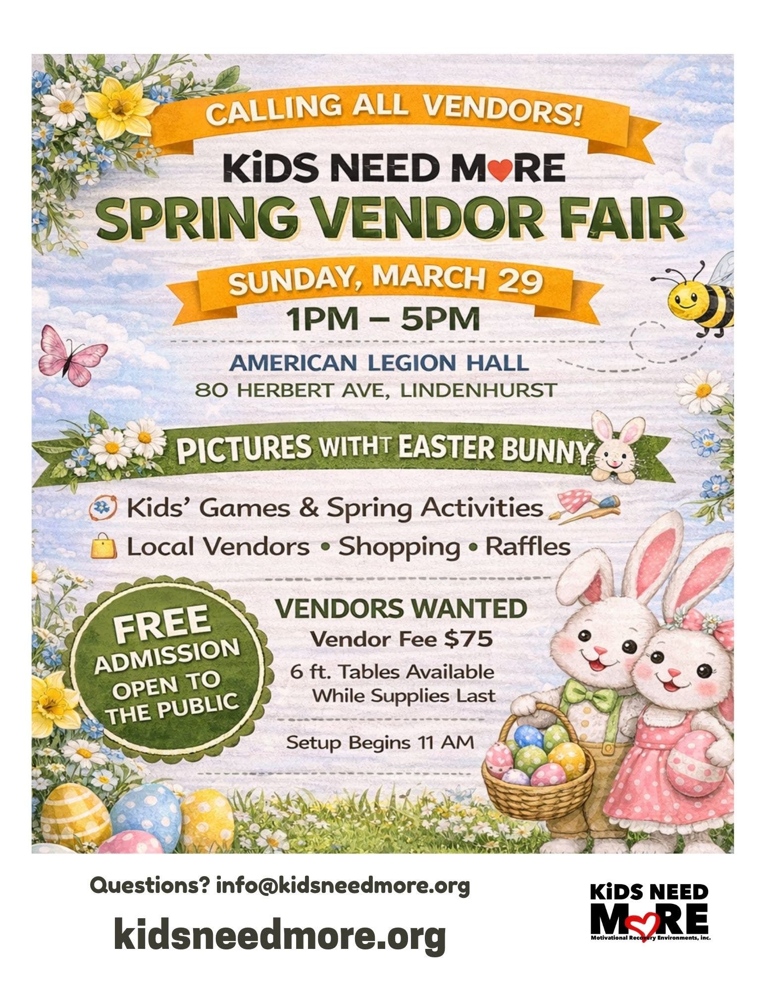 KiDS NEED MoRE SPRING VENDOR FAIR