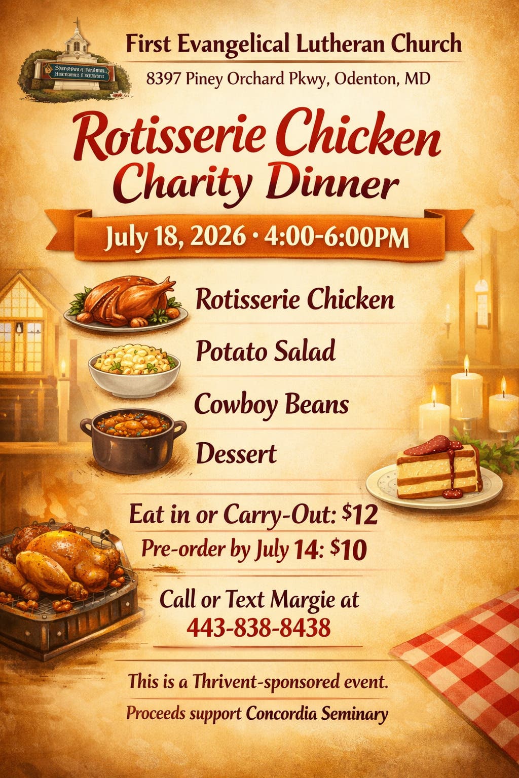 Rotisserie Chicken Charity Dinner