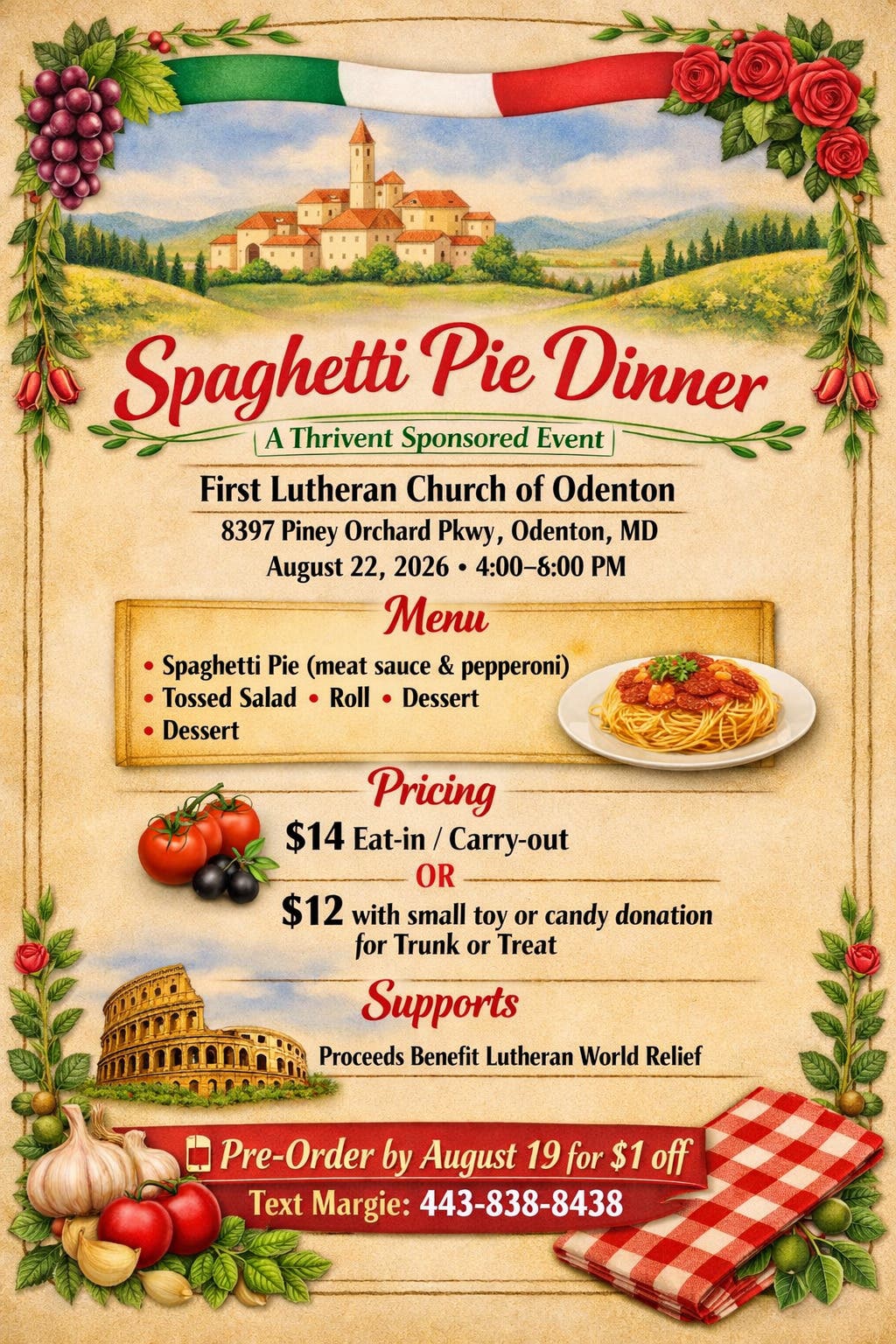 Spaghetti Pie Dinner