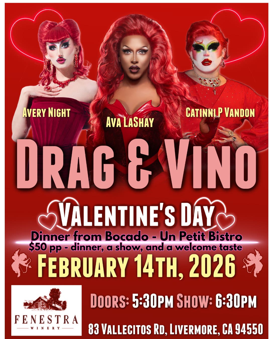Drag and Vino: Valentine's Dinner and Show!!!!