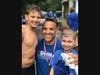 Dan Levy of Chappaqua, New York, with Max and Scarlett Chwatko at the Chappaqua Swim and Tennis Club pool swim a few years ago. Dan is swimming in every Swim Across America - Long Island Sound pool swim in 2024.
