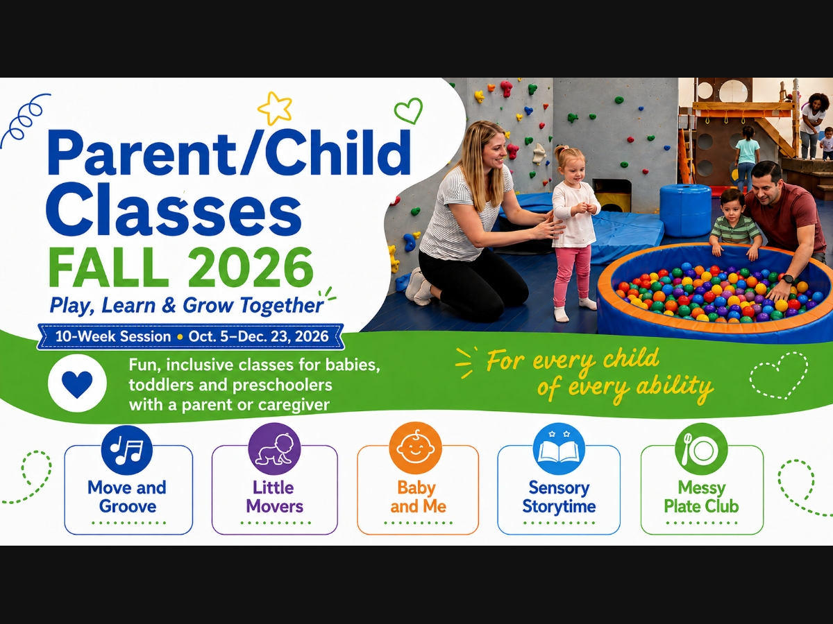 A series of new classes for babies to pre-k will be held this fall at the beautiful, state-of-the-art new Therapy Center at Abilis. These classes are for children of all abilities and their parents or caregivers. 