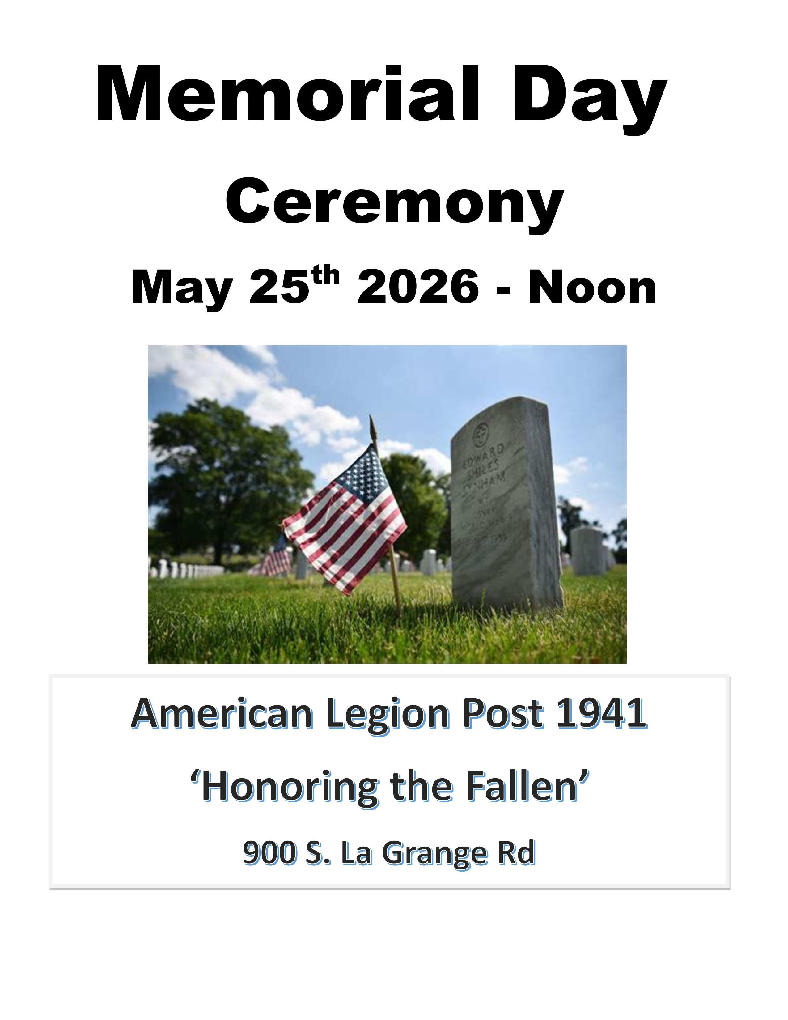 Memorial Day Ceremony - Honoring the Fallen