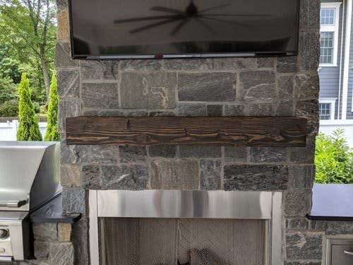 Hartford CT Timber Wood Fireplace Mantel Shelf