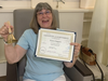 Karen Daggett credits her granddog Zeki with helping doctors discover she had cancer.  