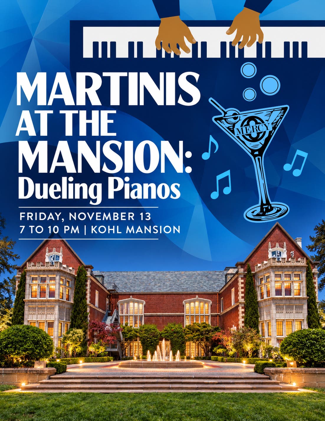 Martinis at the Mansion with Dueling Pianos