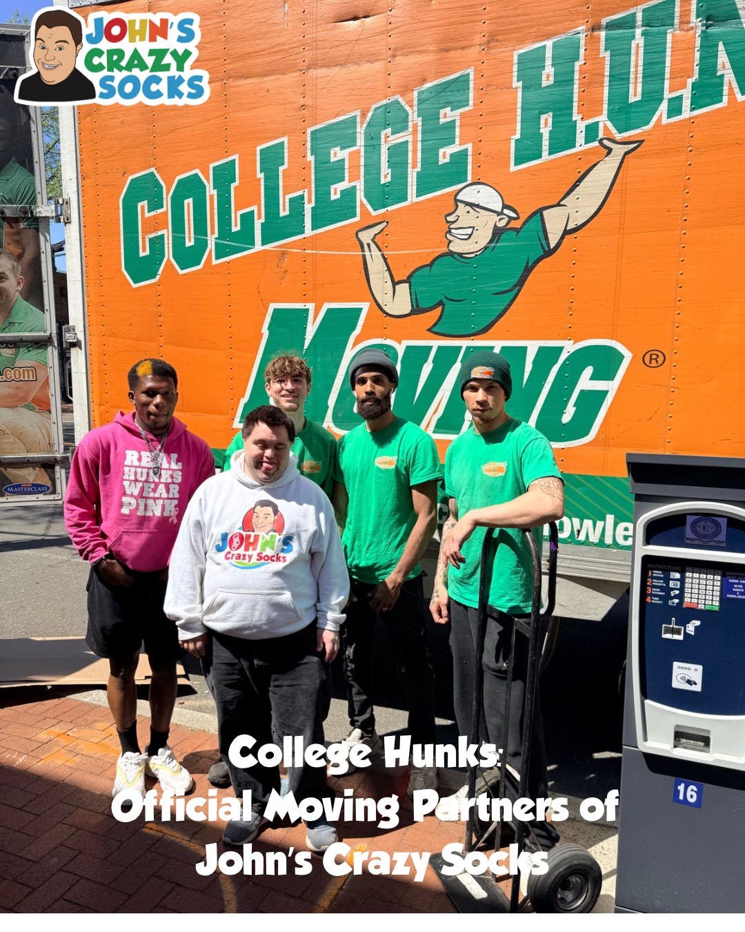 John’s Crazy Socks Names College Hunks Hauling Junk & Moving Its Official Mover