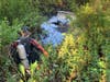 The submerged car was discovered by a neighbor.