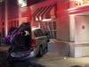 The crash damaged the front of the Way to Happiness Foundation. 