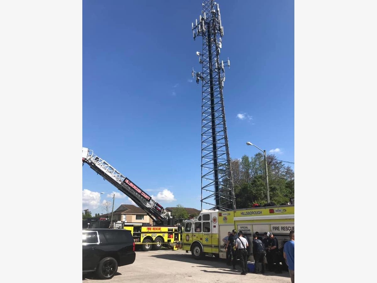 Rescuers Called When Man Climbs Cell Tower, Refuses To Come Down ...