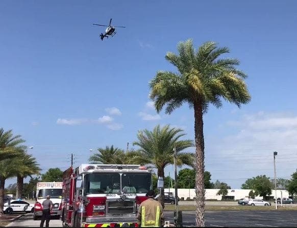 A 3-year-old was airlifted to the hospital Thursday morning. 