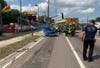 A truck passenger died when a helicopter crashed in Palm River. 