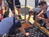 Clearwater firefighters were called out to quack the case of the trapped ducklings. 