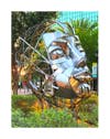 "Gaia" by artist Donald Gialanella shows the artist's fascination with the human face.