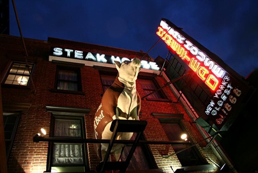 In the 1980s, culprits tried to make off with Annabelle at the famous New York steakhouse. 