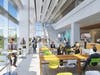 Rendering of the cafe in the Morsani College of Medicine and Heart Institute. 