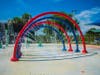 The splash pad at Dell Holmes Park is a great place for kids to cool off. 